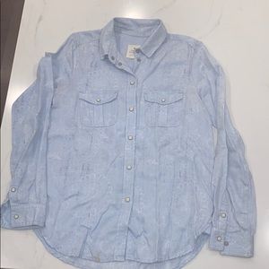 American Eagle denim button up